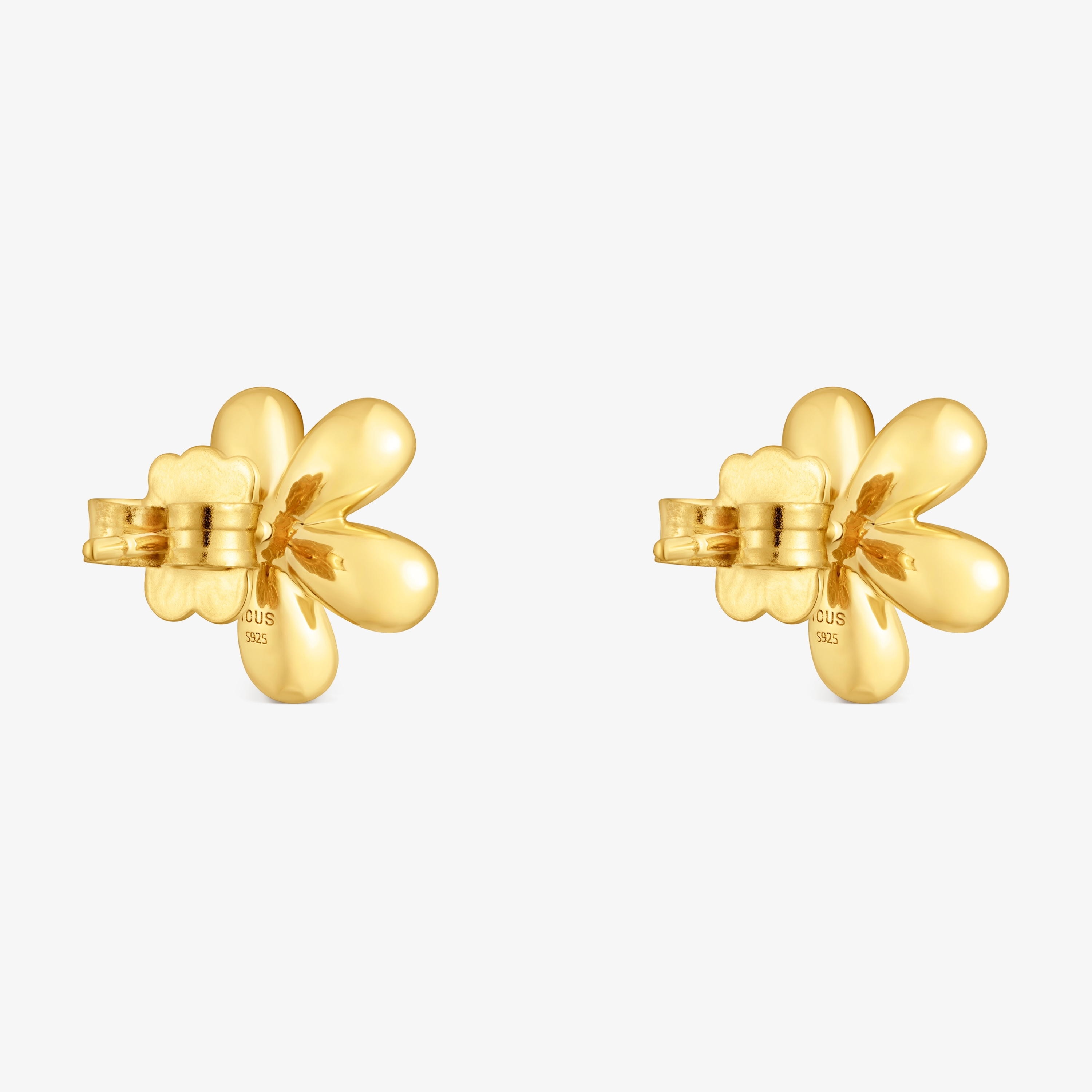 Flower Earrings with 18K gold vermeil Daisy