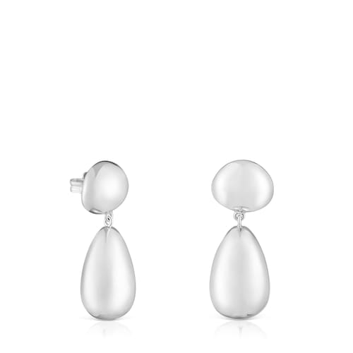 Long silver Earrings Daisy