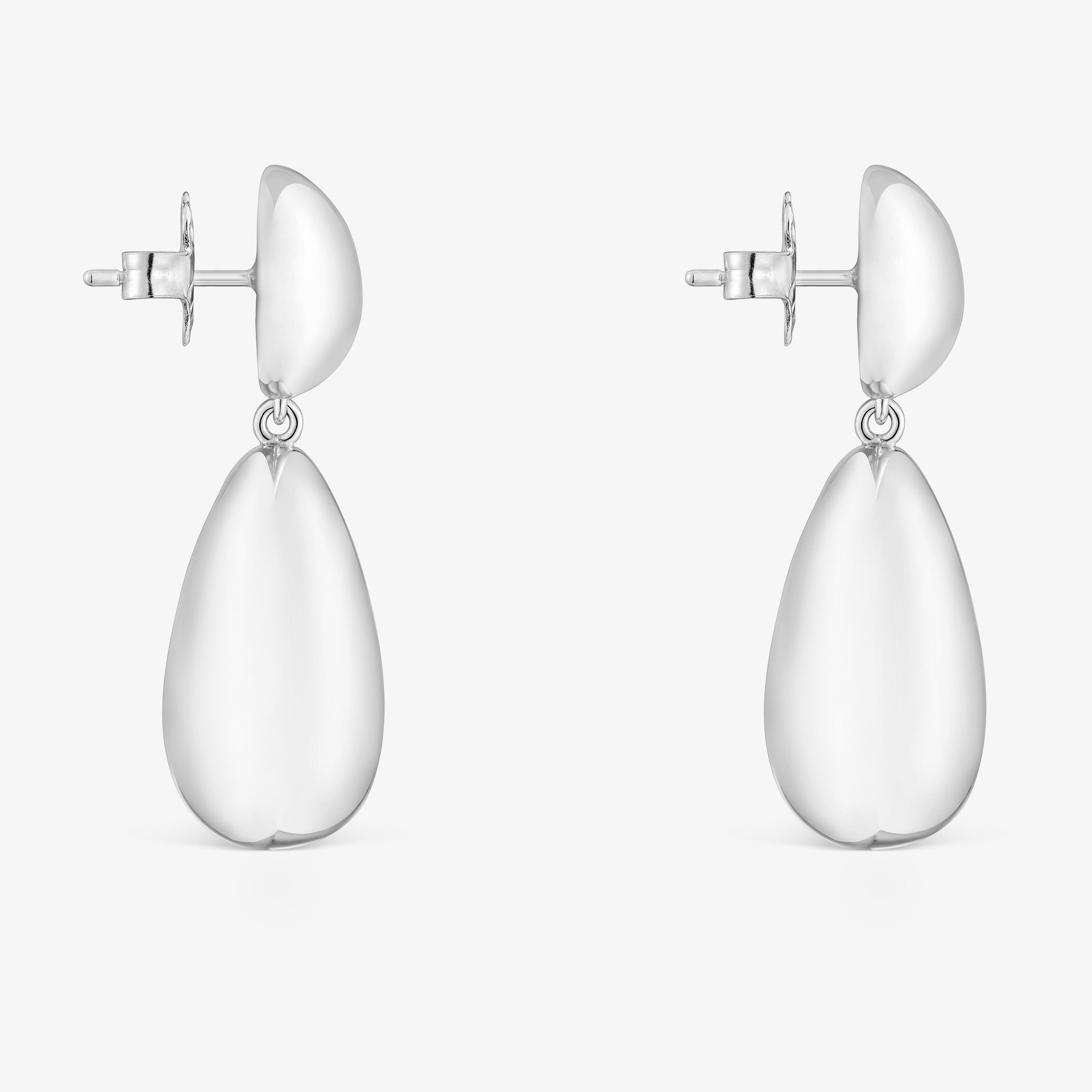 Long silver Earrings Daisy