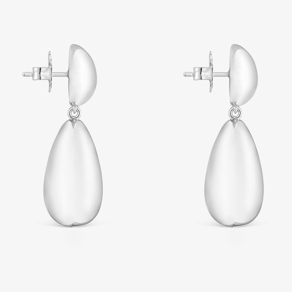 Pendientes largos de plata Daisy