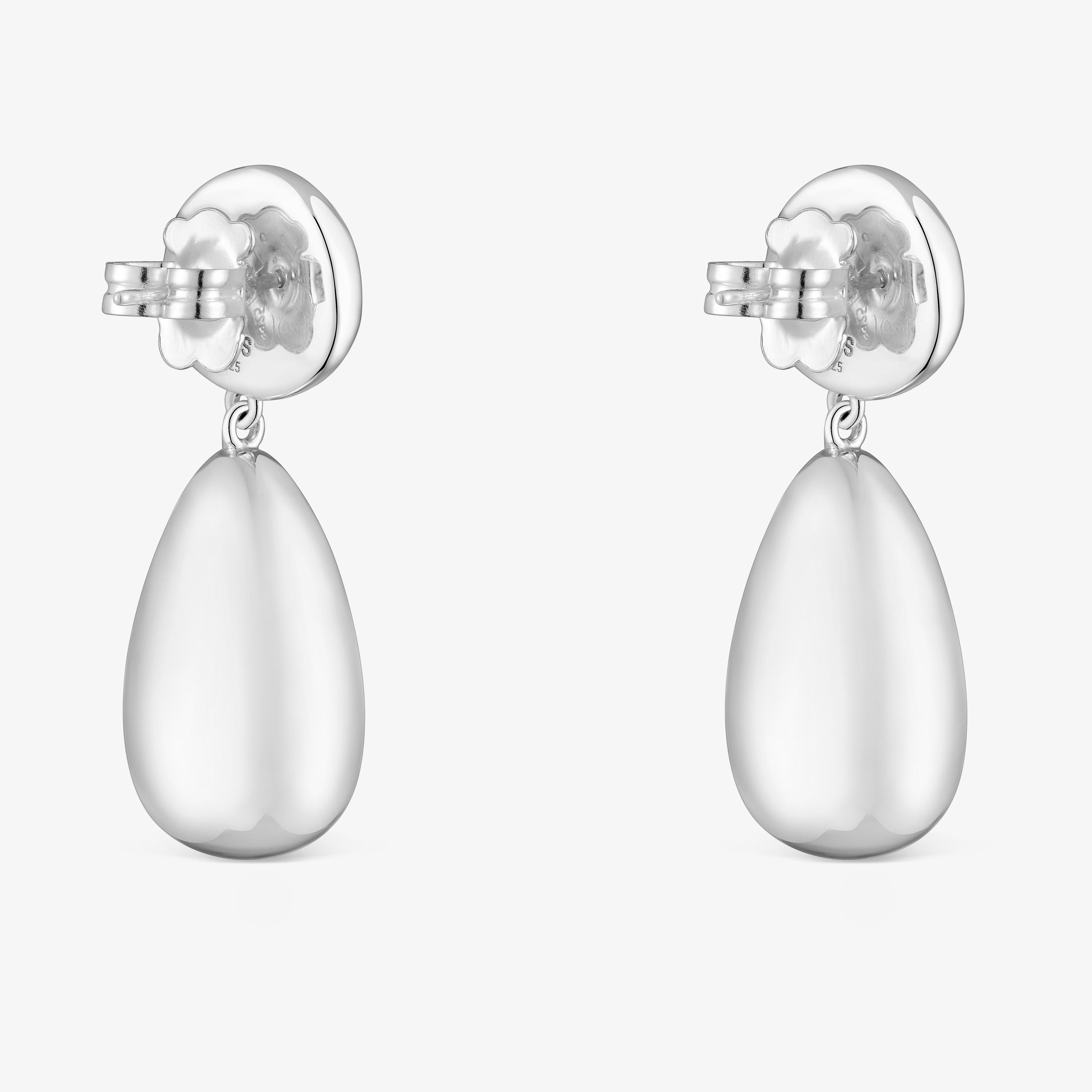 Long silver Earrings Daisy