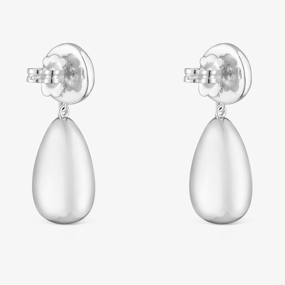 Pendientes largos de plata Daisy