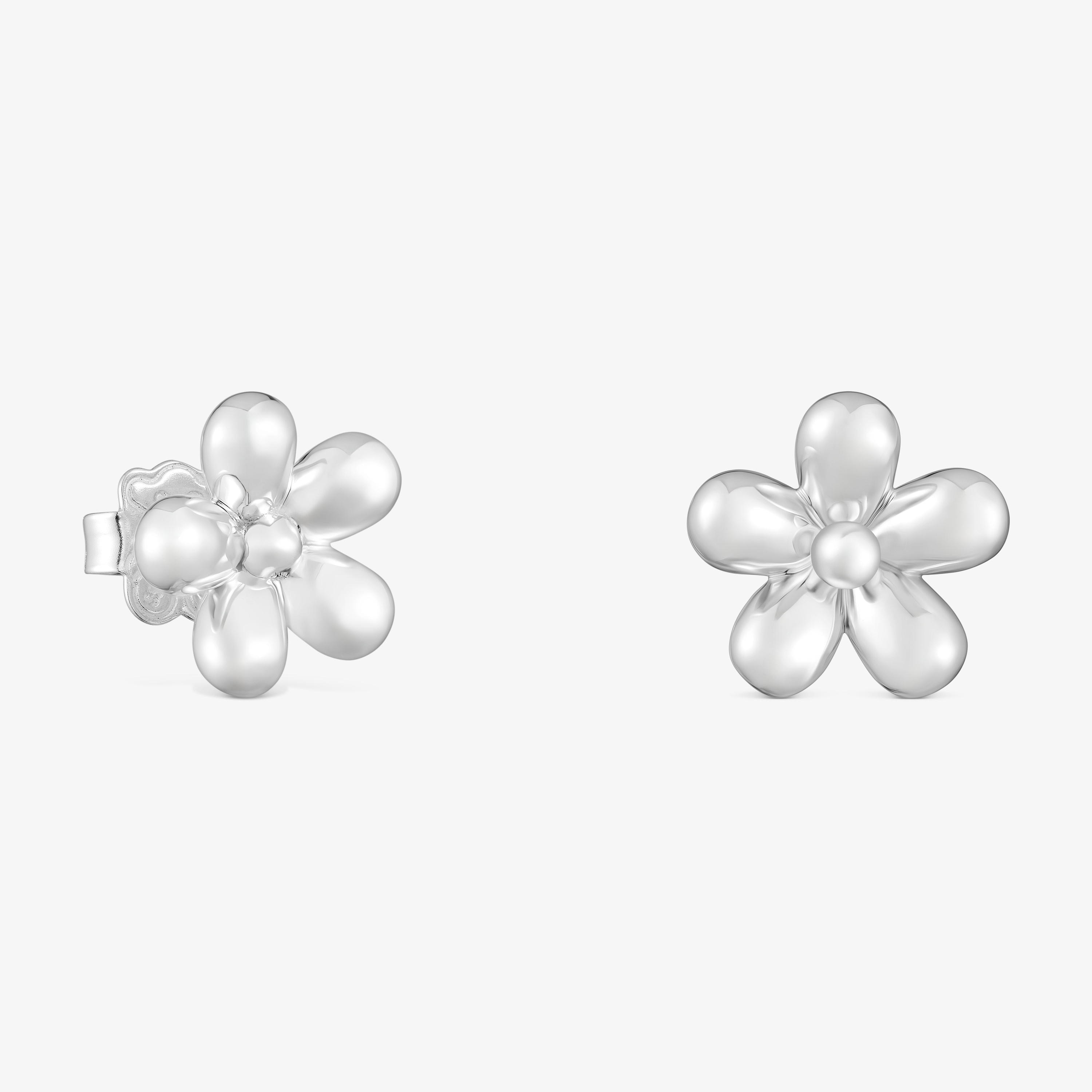 Silver flower Earrings Daisy
