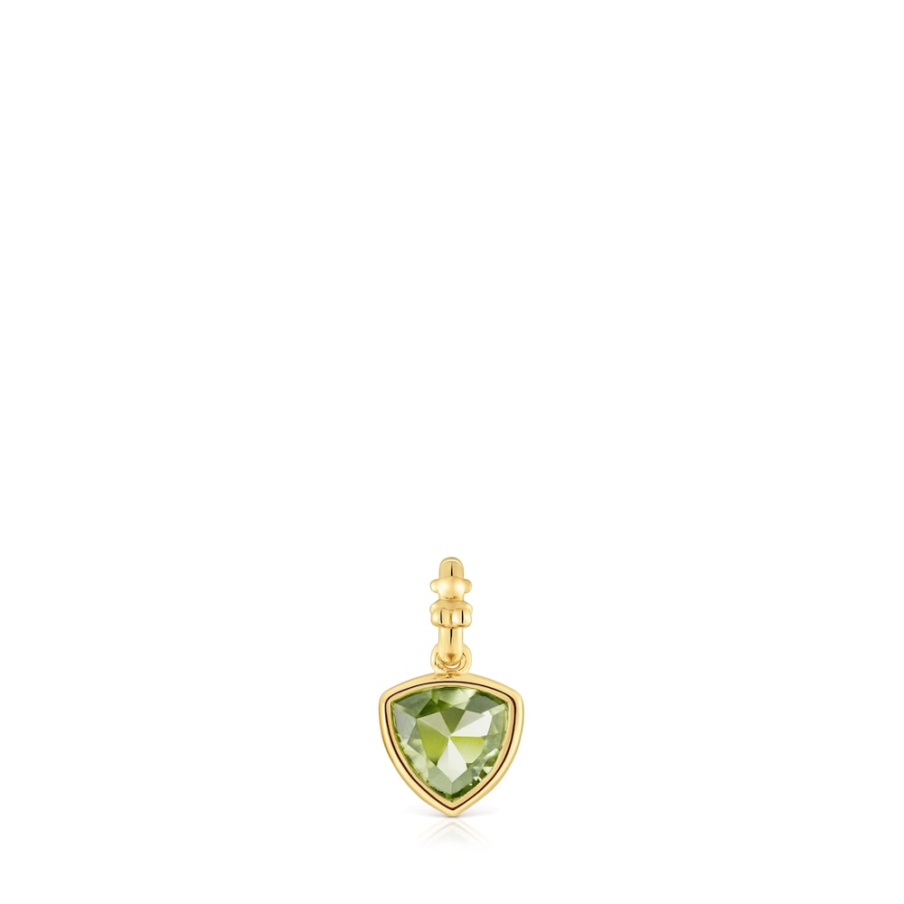 Colgante pequeño con baño de oro 18 kt sobre plata y peridoto Medallions Colgante pequeño con baño de oro 18 kt sobre plata y peridoto Medallions