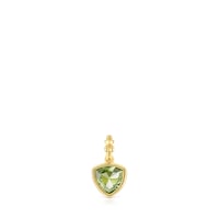 Pingente pequeno banhado a ouro de 18 K sobre prata e peridoto Medallions
