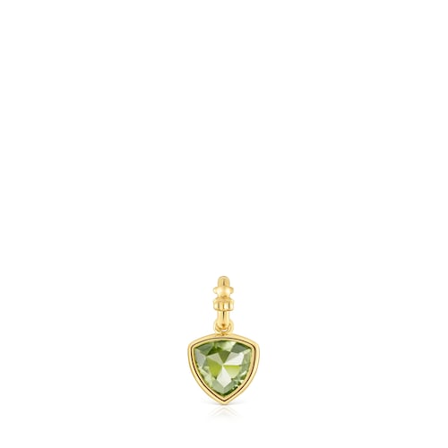 Small 18kt gold plating over silver Pendant with peridot Medallions