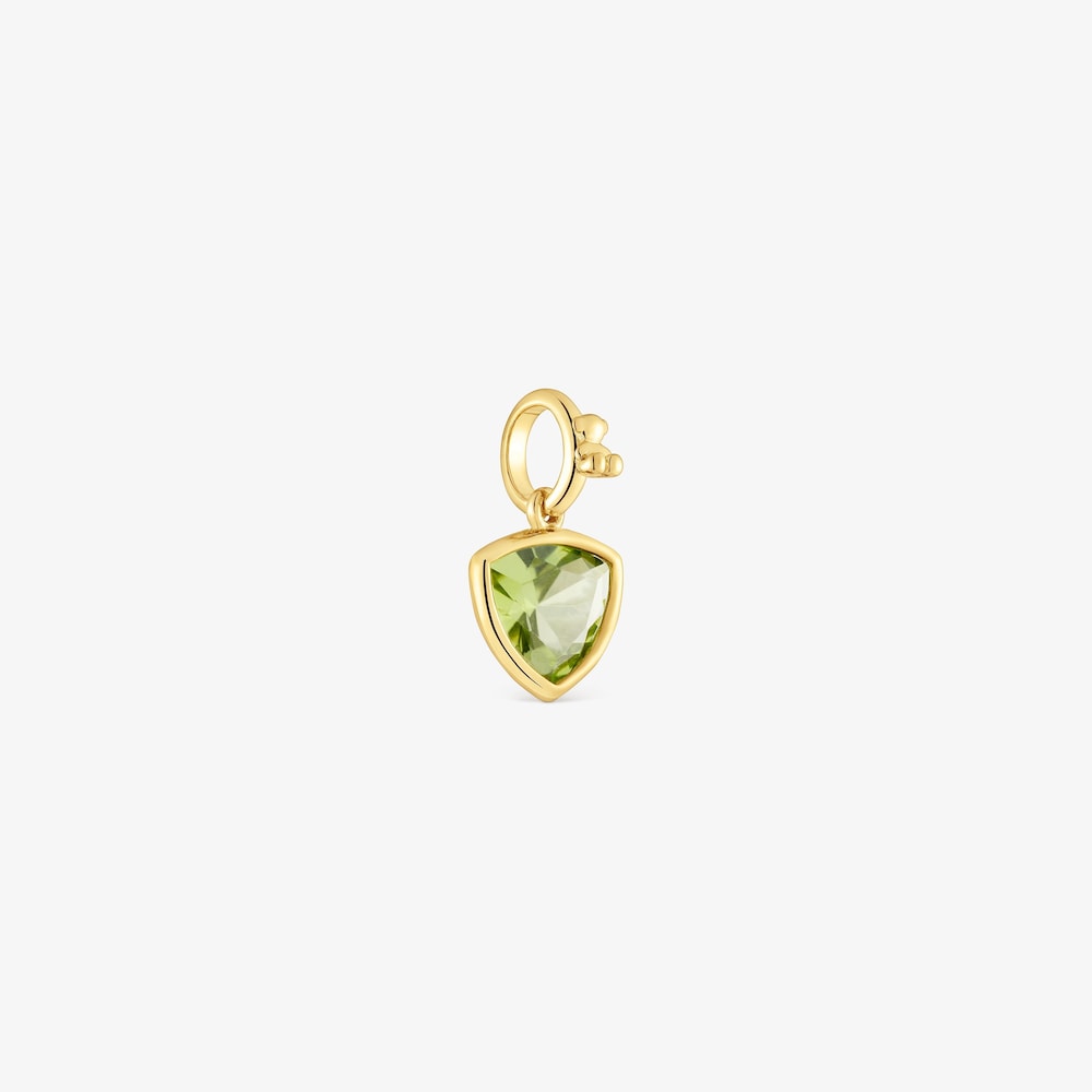 Small 18K gold vermeil Pendant with peridot Medallions
