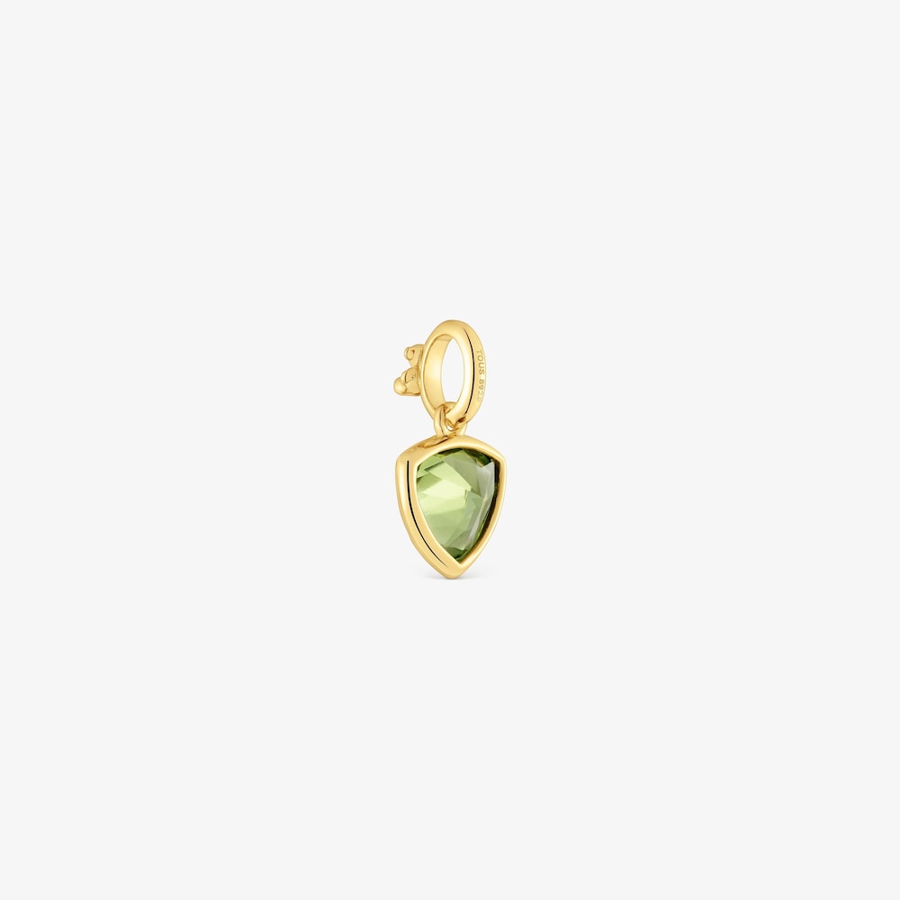 Small 18K gold vermeil Pendant with peridot Medallions