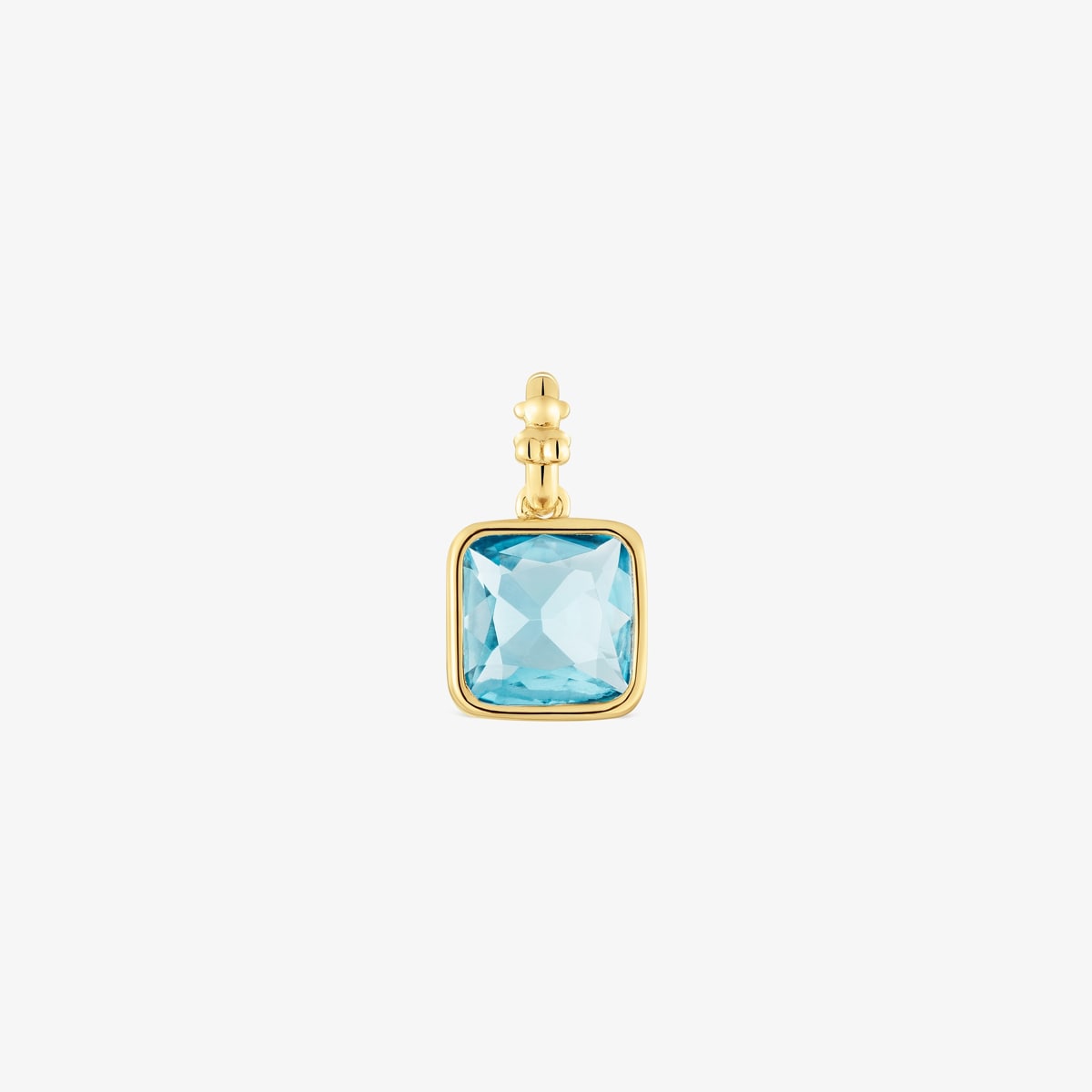 Tous - Colgante Pequeño Con Baño De Oro 18 Kt Sobre Plata Y Topacio Medallions - Azul