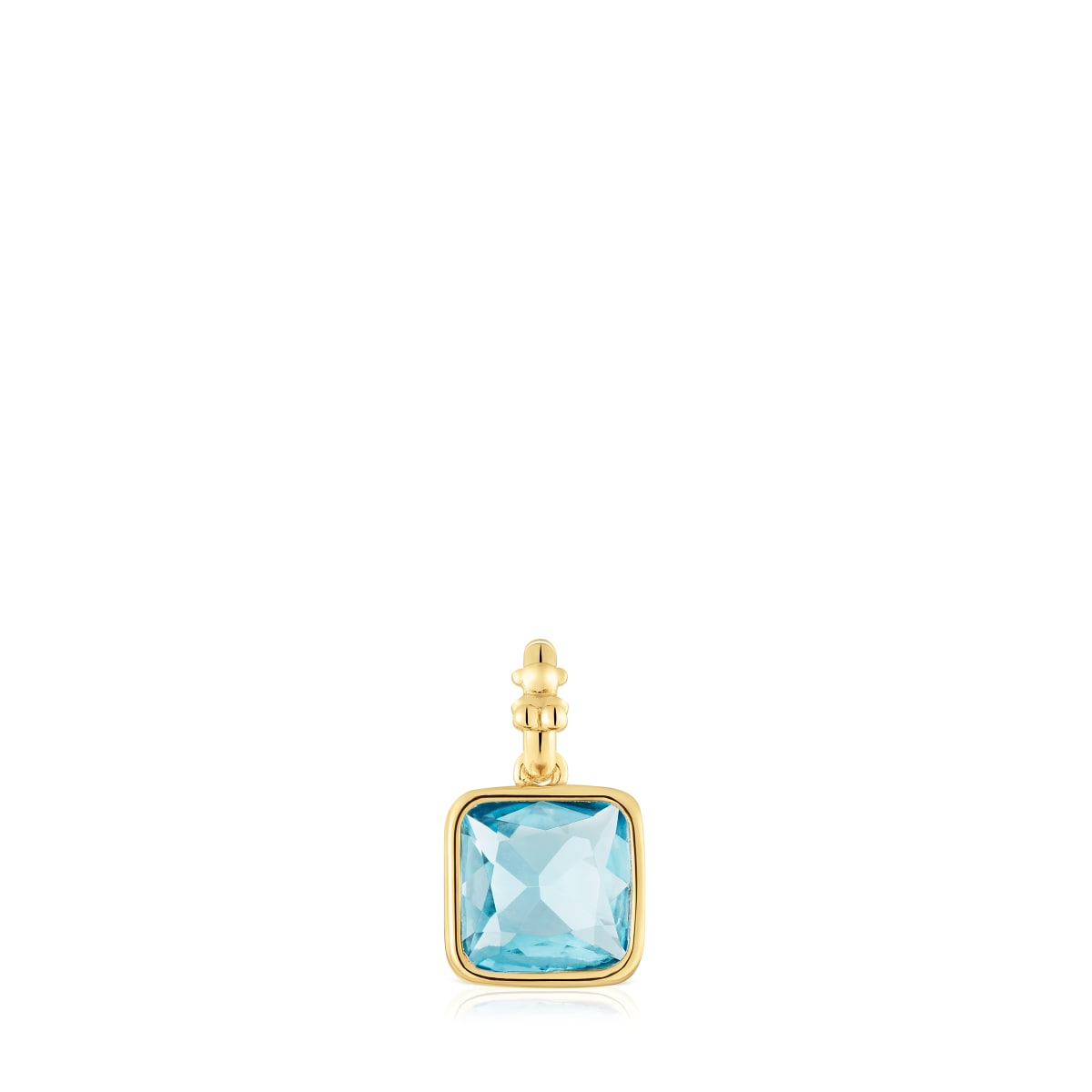 Colgante pequeño con baño de oro 18 kt sobre plata y topacio Medallions