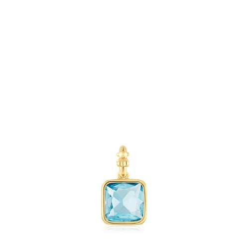 Small 18kt gold plating over silver Pendant with topaz Medallions