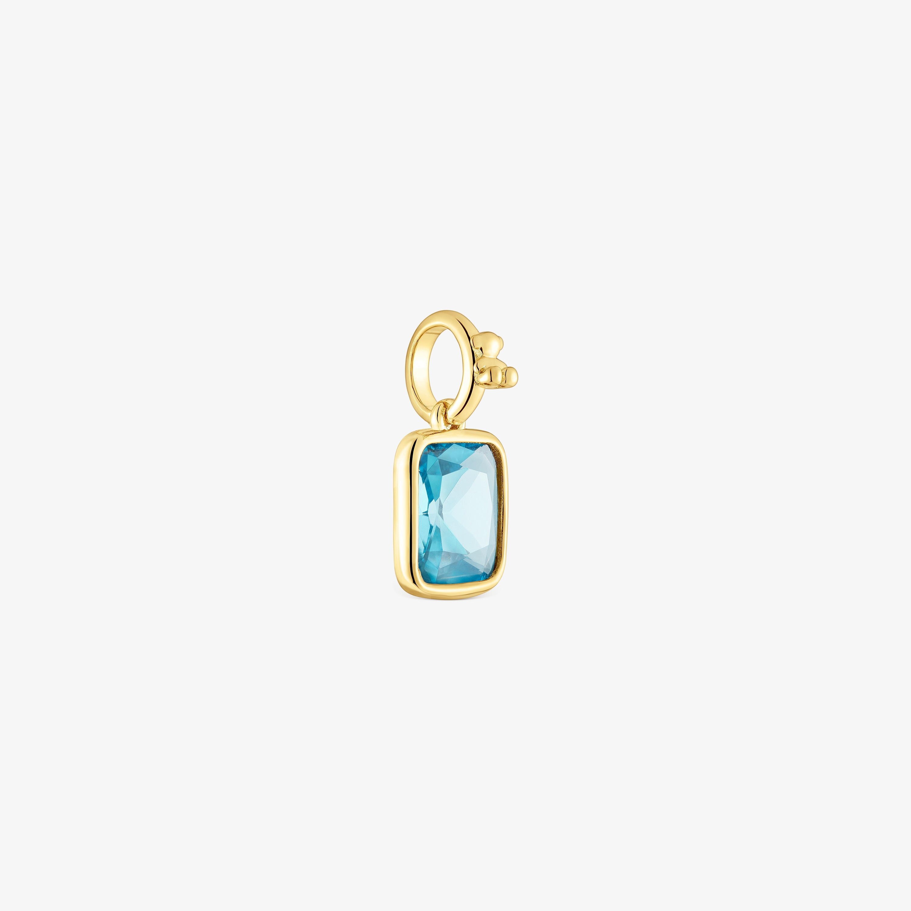 Small 18K gold vermeil Pendant with topaz Medallions
