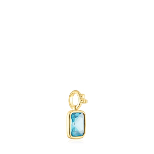 Small 18kt gold plating over silver Pendant with topaz Medallions