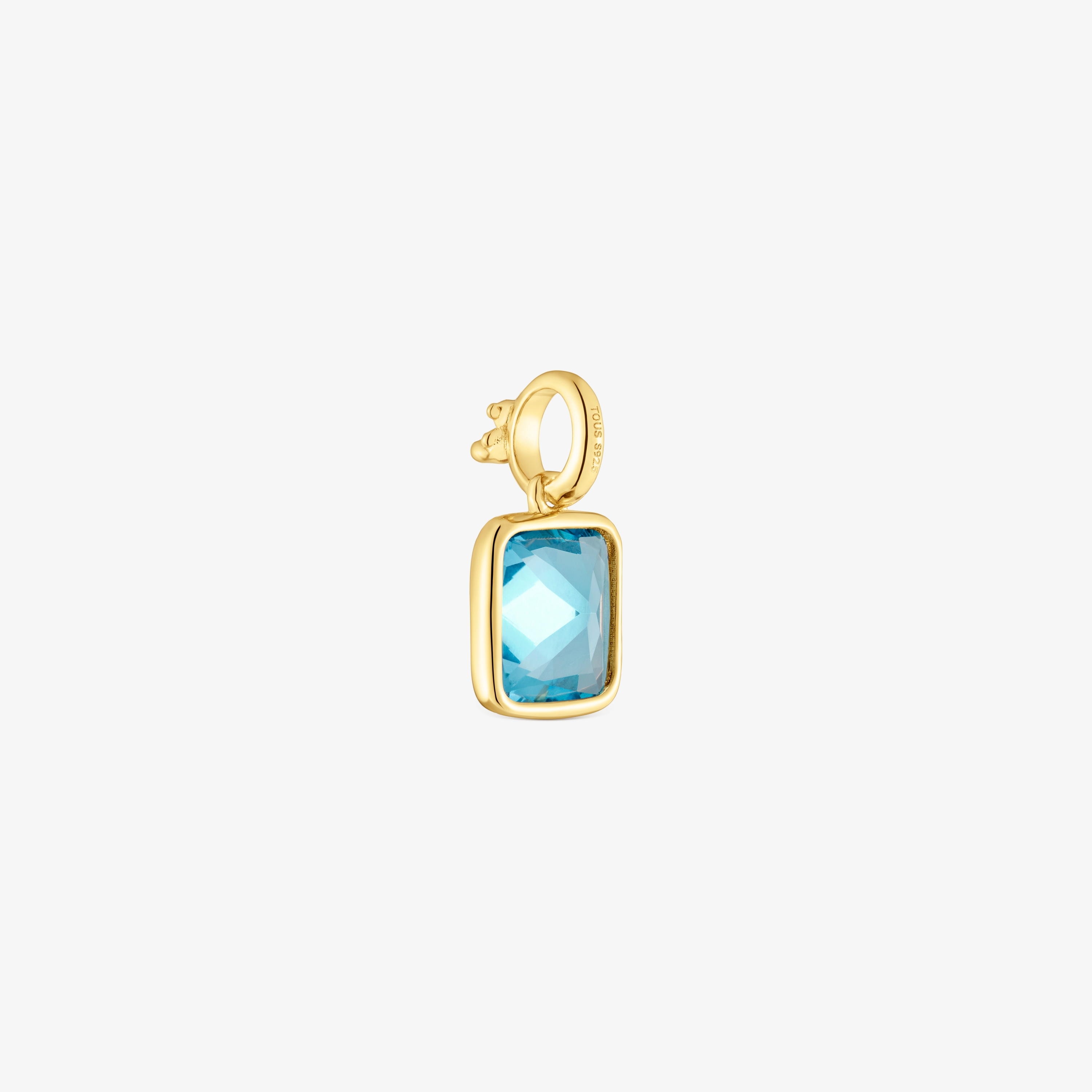 Small 18K gold vermeil Pendant with topaz Medallions