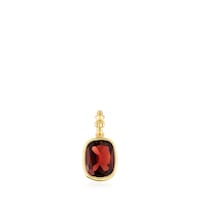Small 18kt gold plating over silver Pendant with garnet Medallions