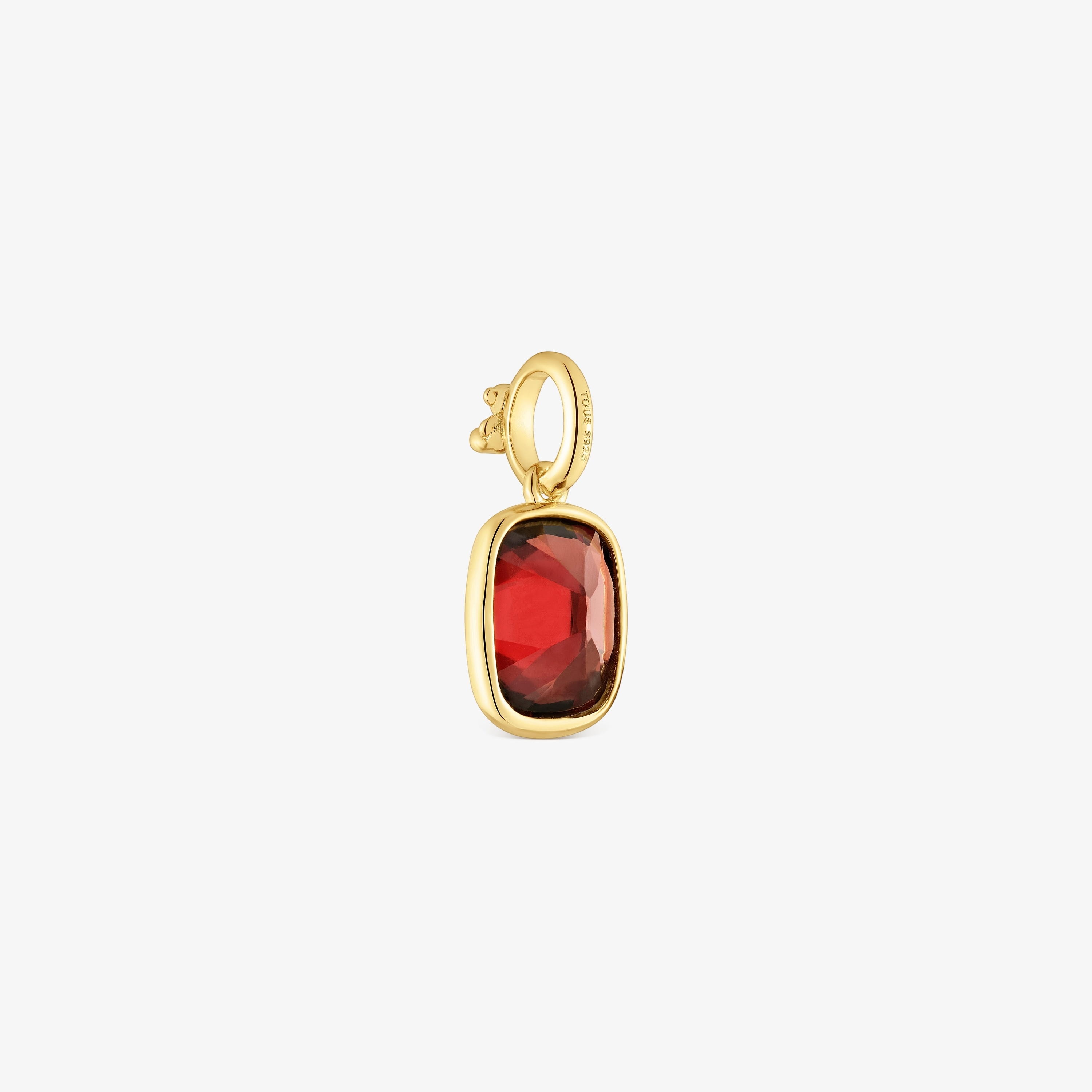 Small 18K gold vermeil Pendant with garnet Medallions