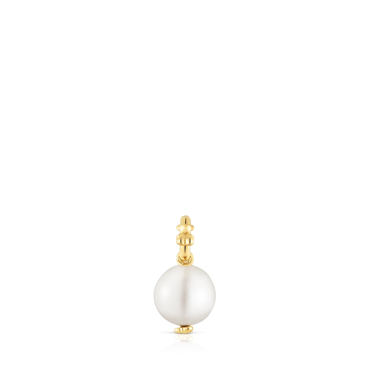 Colgante pequeño con baño de oro 18 kt sobre plata y perla cultivada Medallions