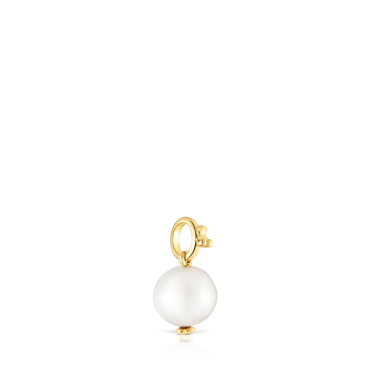 Colgante pequeño con baño de oro 18 kt sobre plata y perla cultivada Medallions