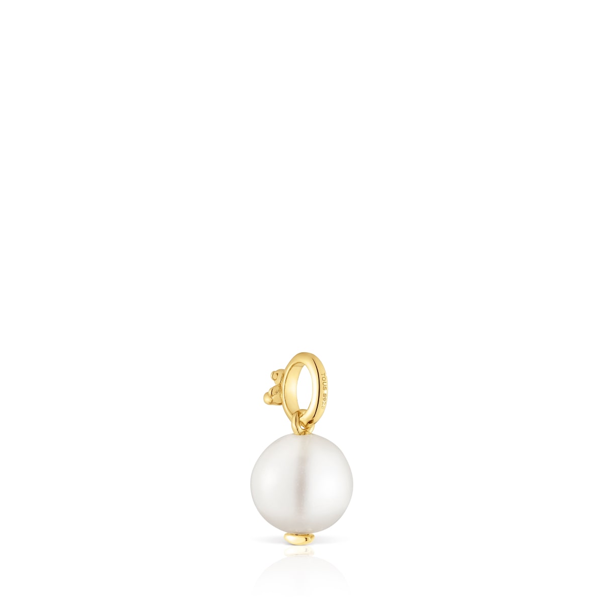 Colgante pequeño con baño de oro 18 kt sobre plata y perla cultivada Medallions