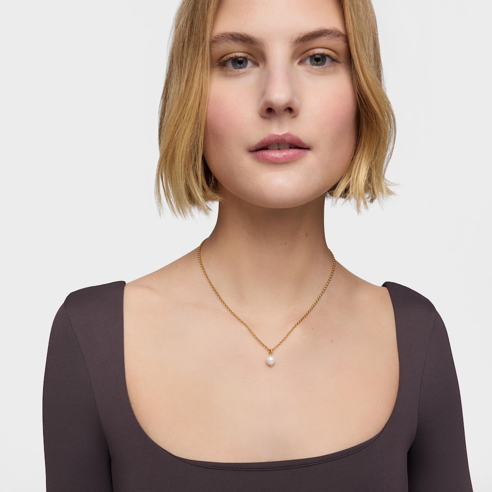 Mal&yacute; Pr&iacute;vesok s&nbsp;18&nbsp;kt pozl&aacute;ten&iacute;m na striebre s&nbsp;perlou Medallions