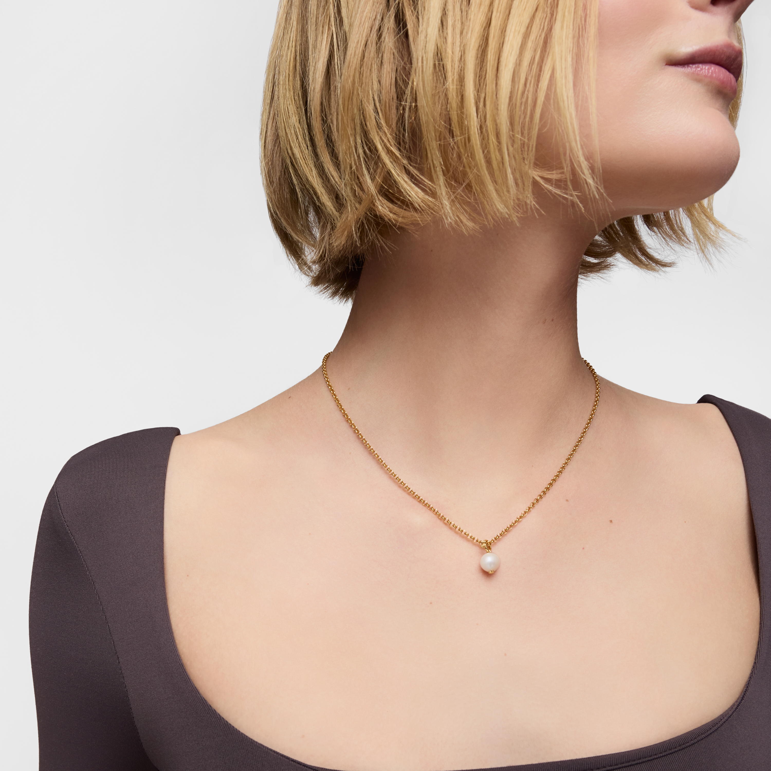 Small 18K gold vermeil Pendant with pearl Medallions