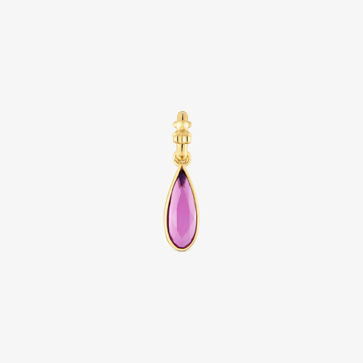 Tous - Colgante Pequeño Con Baño De Oro 18 Kt Sobre Plata Y Rodolita Medallions - Rosa