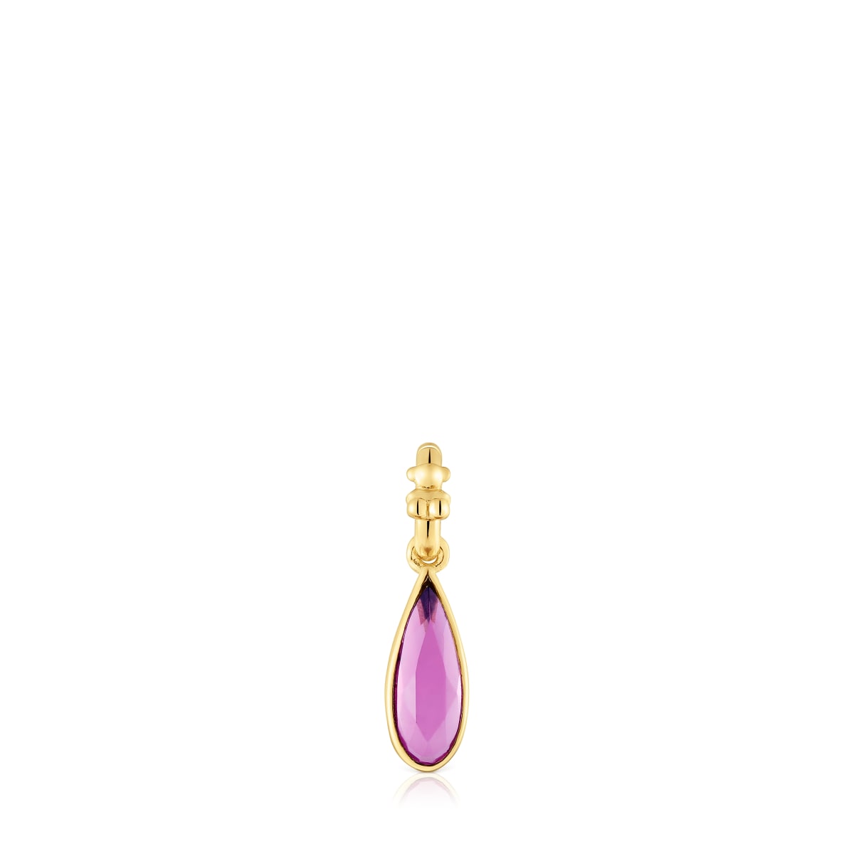 Colgante pequeño con baño de oro 18 kt sobre plata y rodolita Medallions