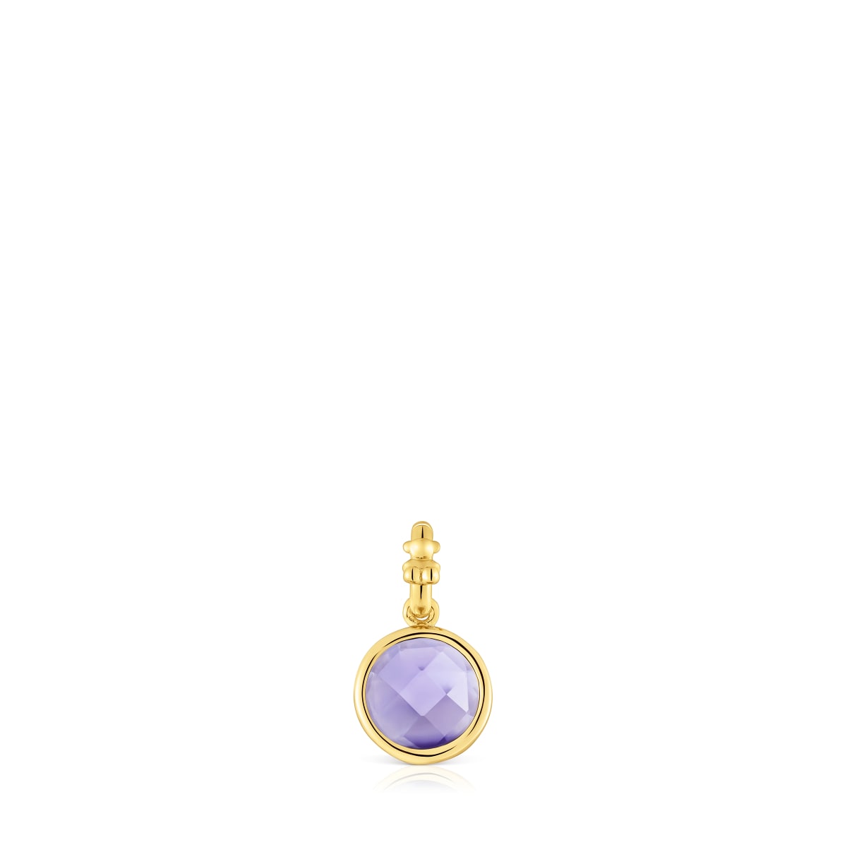 Colgante pequeño con baño de oro 18 kt sobre plata y iolita Medallions