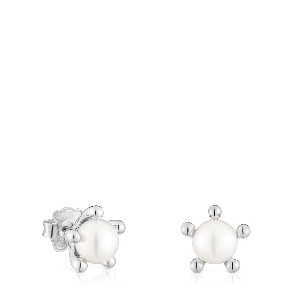 Silver Earrings with cultured pearls TOUS Garden