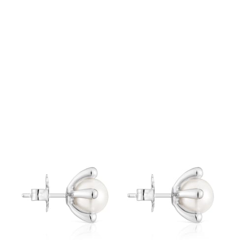 Silver Earrings with cultured pearls TOUS Garden