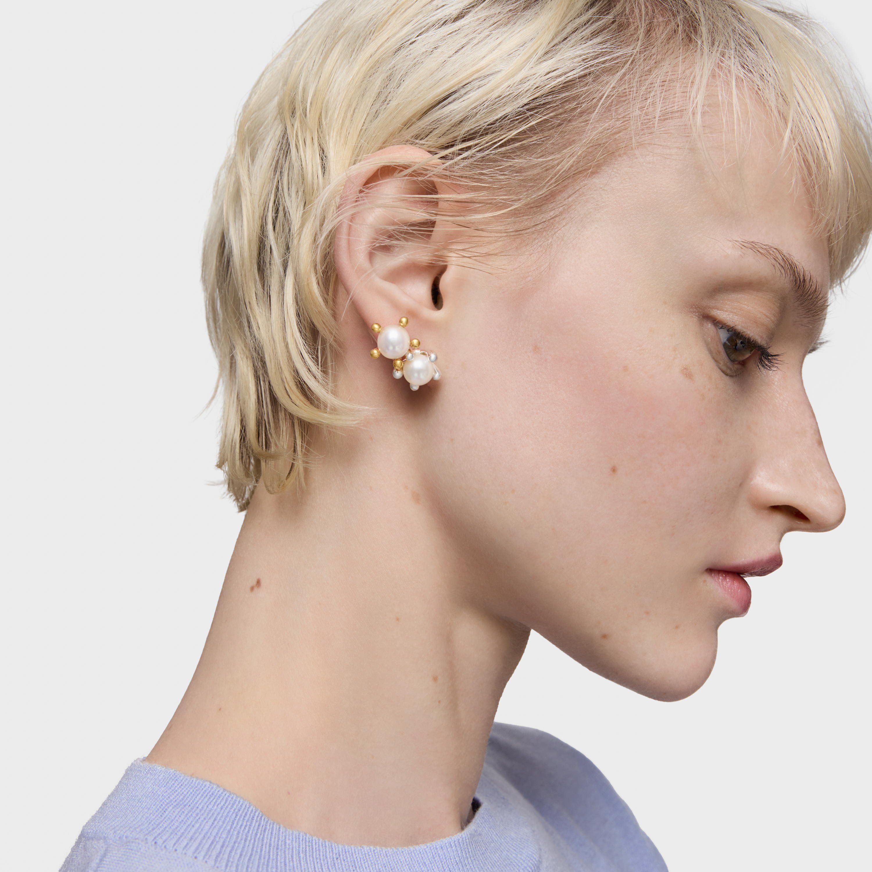 Silver Earrings with cultured pearls TOUS Garden