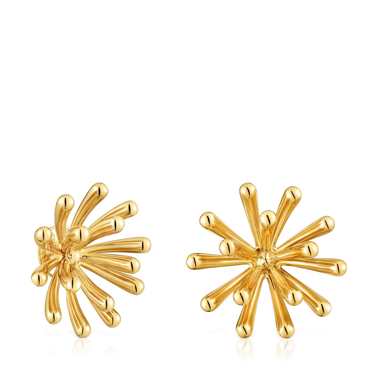 Tous - Pendientes Con Baño De Oro 18 Kt Sobre Plata 28 Mm Tous Garden - Dorado