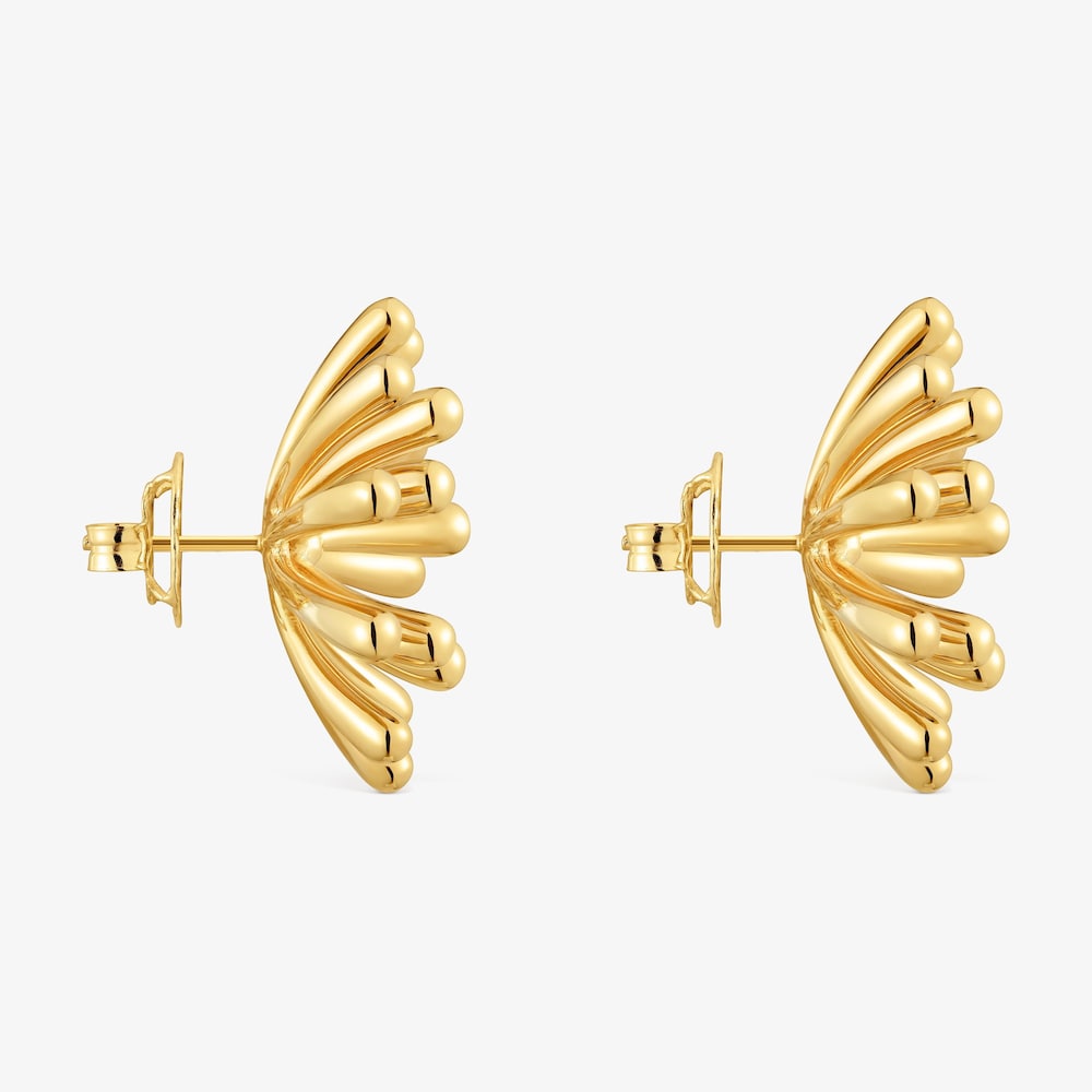 Stř&iacute;brn&eacute; N&aacute;u&scaron;nice TOUS Garden pozlacen&eacute; 18kar&aacute;tov&yacute;m zlatem dlouh&eacute; 28 mm