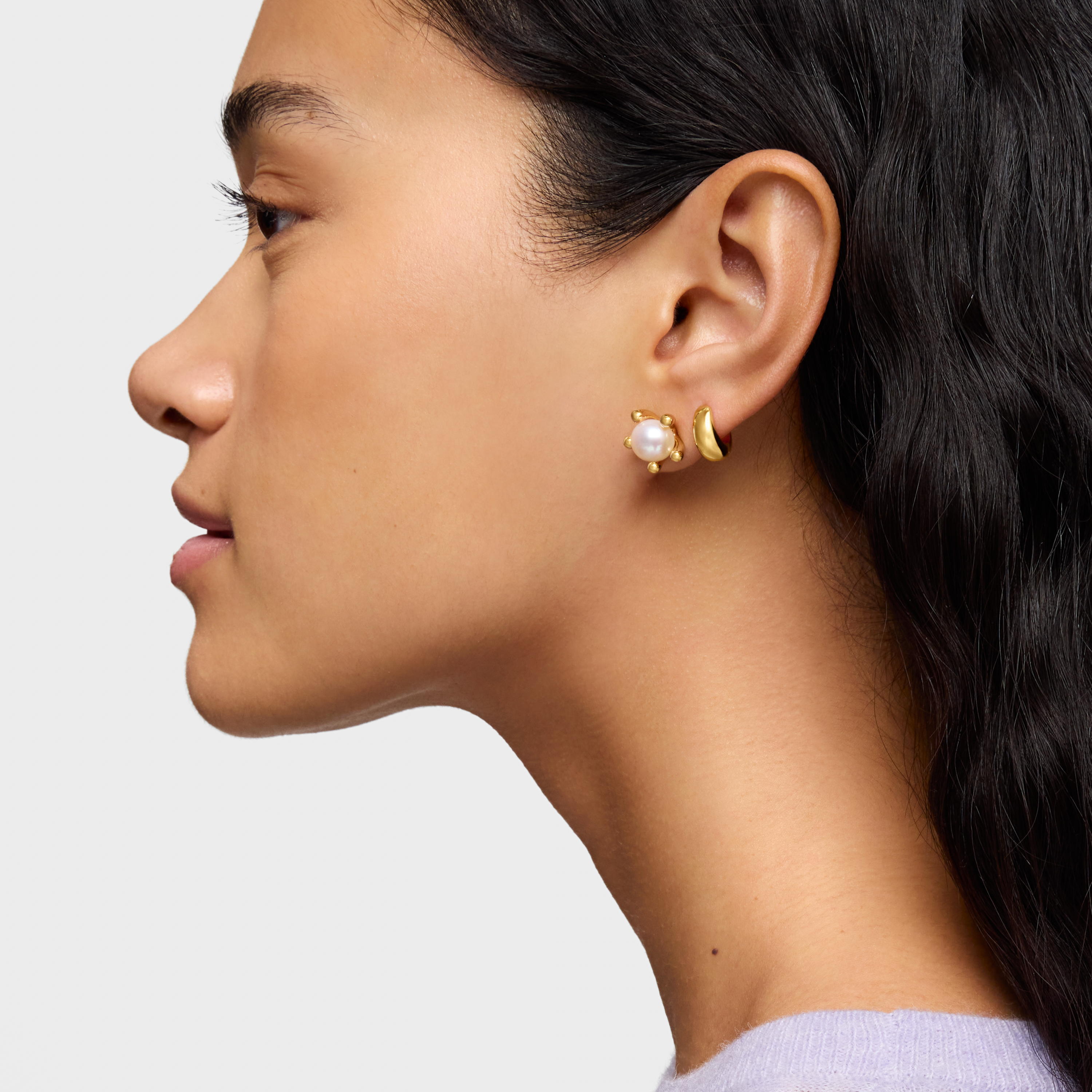 18K gold vermeil Earrings with cultured pearls TOUS Garden