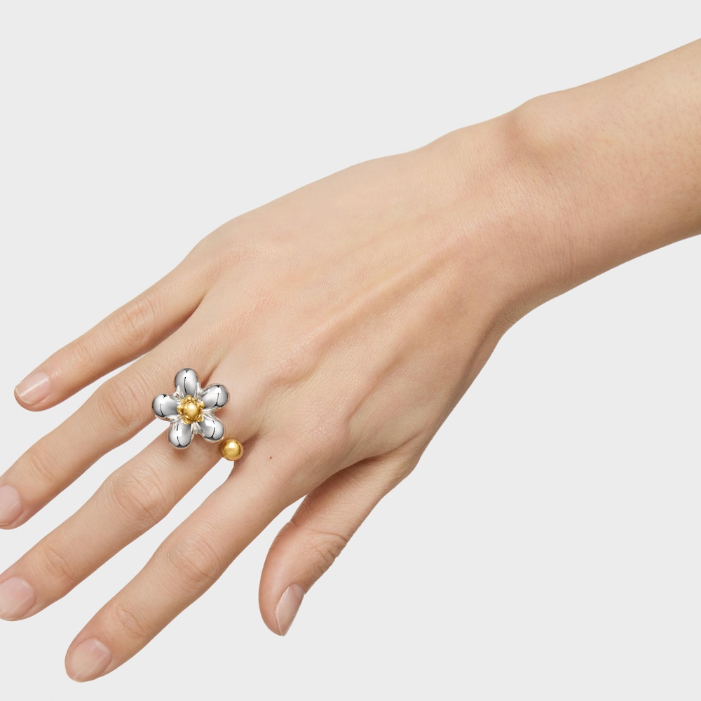 Bague ouverte bicolore Daisy