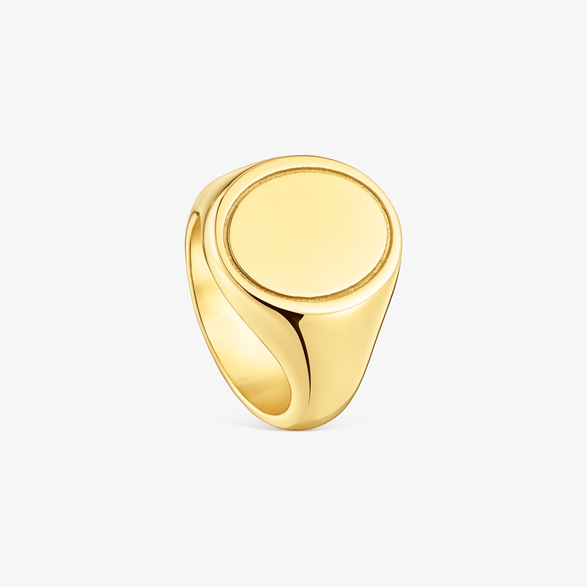 Tous - Anillo Sello Con Baño De Oro 18 Kt Sobre Plata 16 Mm Tous Basics Talla 10