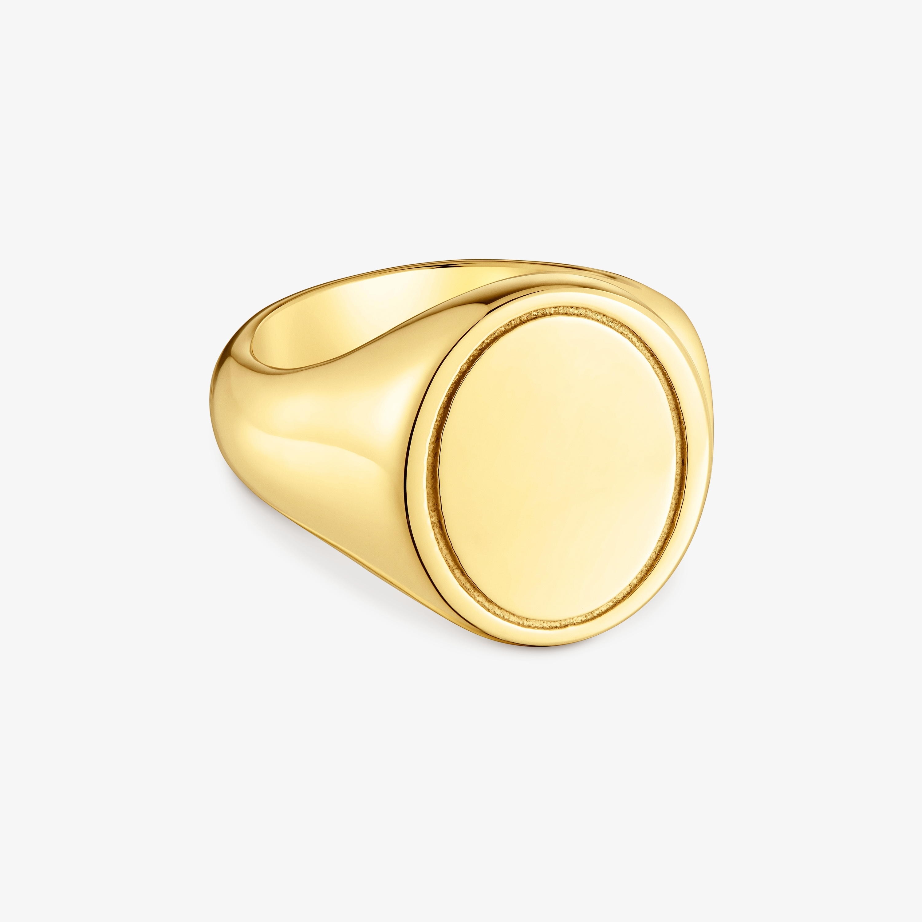 16 mm 18K gold vermeil Signet ring TOUS Basics