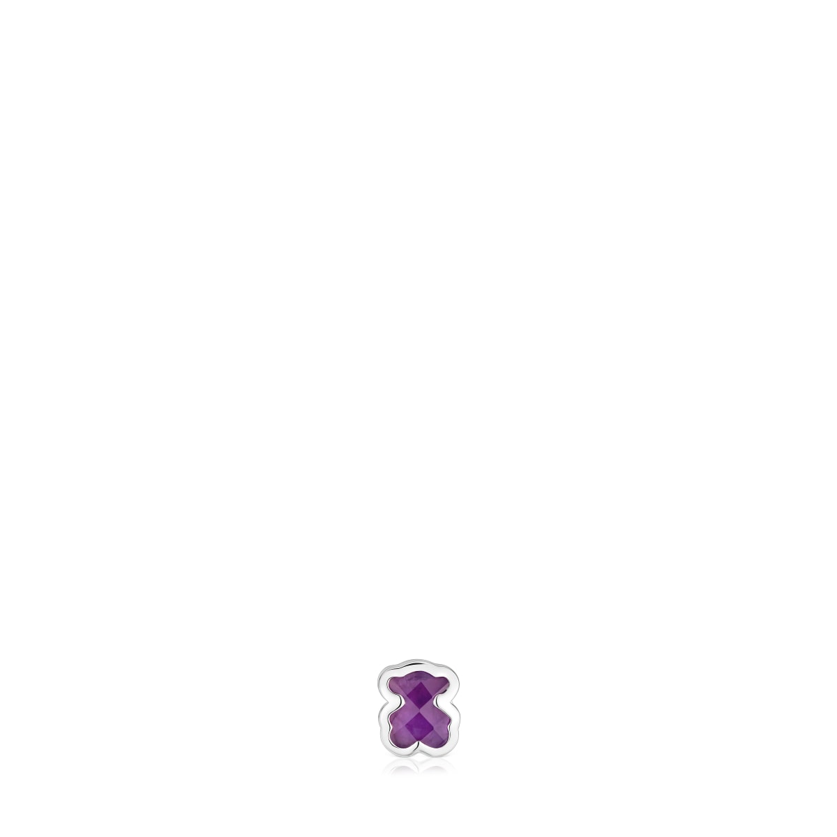 Charm TOUS Basics de plata y amatista motivo oso 7 mm