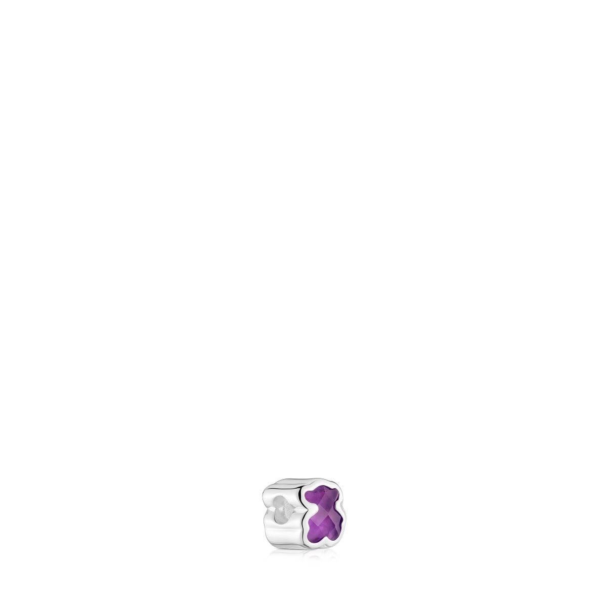Charm TOUS Basics de plata y amatista motivo oso 7 mm