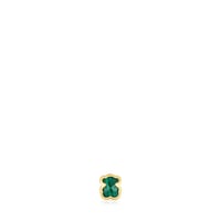 7mm 18kt gold plating over silver and malachite Charm bear motif TOUS Basics