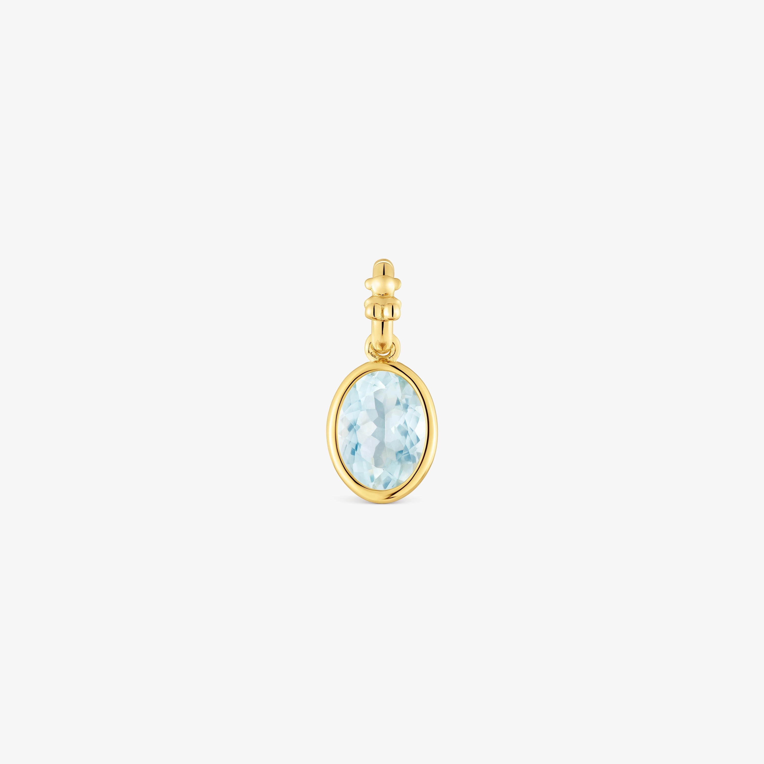 Small 18K gold vermeil Pendant with aquamarine Medallions