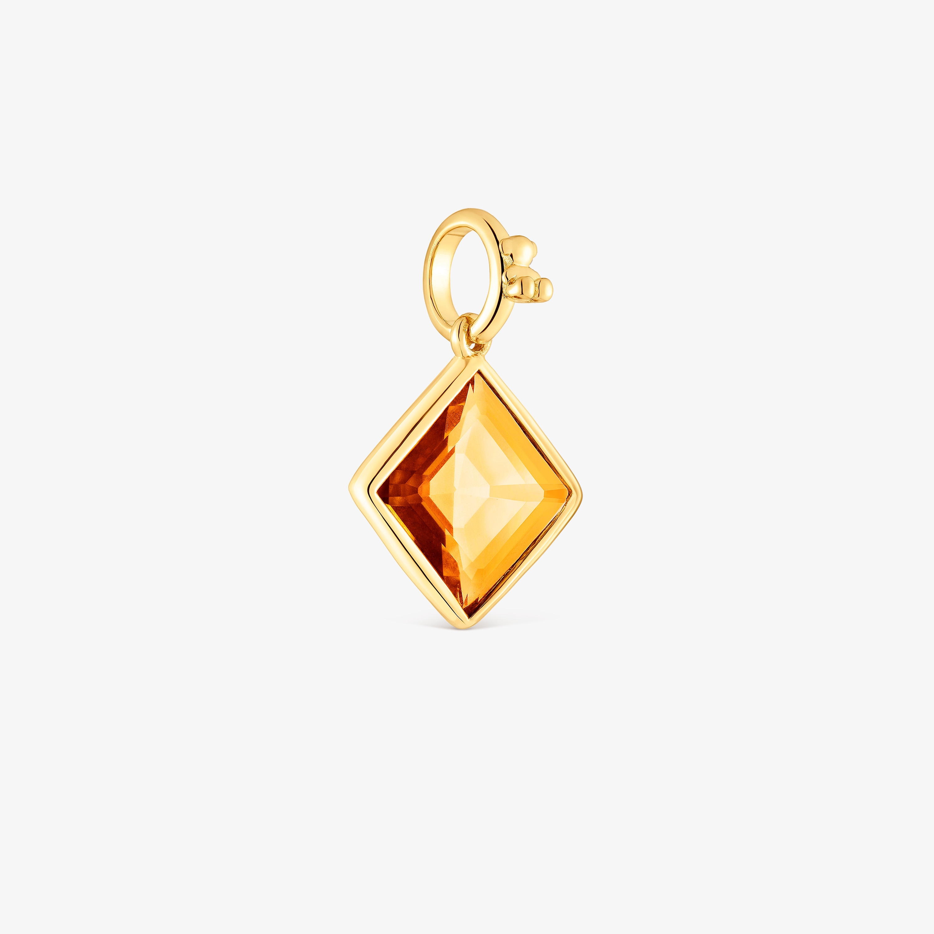 Small 18K gold vermeil Pendant with citrine Medallions