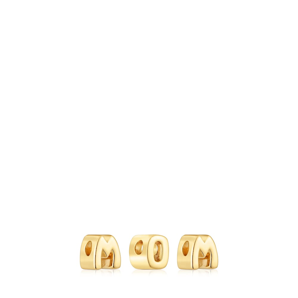 Pack charms TOUS Mom con baño de oro 18 kt sobre plata y diamantes image number 2