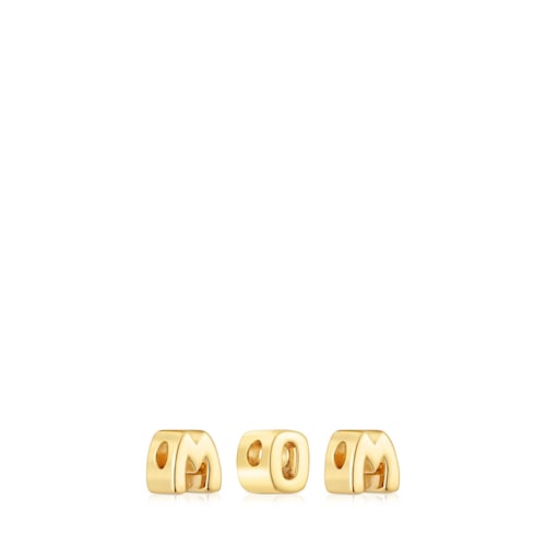 Pack charms TOUS Mom con baño de oro 18 kt sobre plata y diamantes
