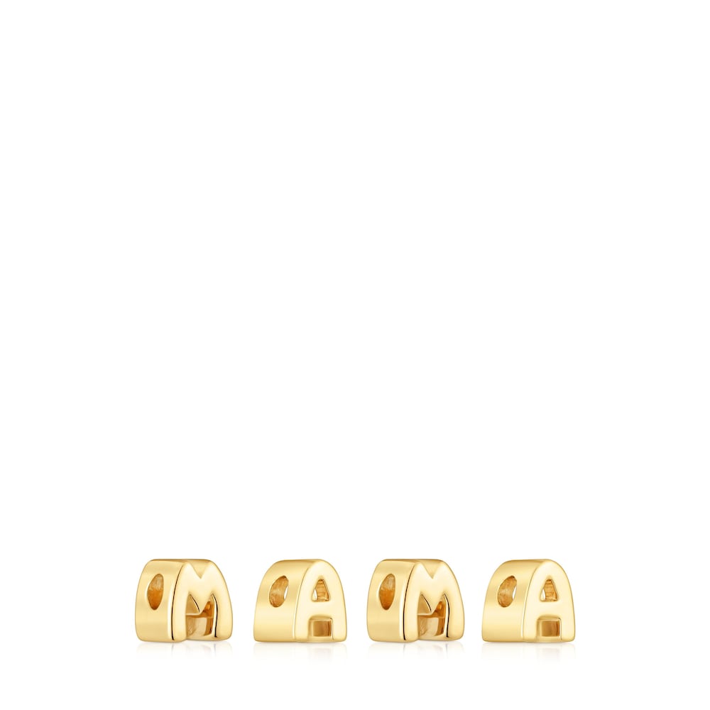 18kt gold plating over silver pack of Charms with diamonds TOUS Mama 18kt gold plating over silver pack of Charms with diamonds TOUS Mama