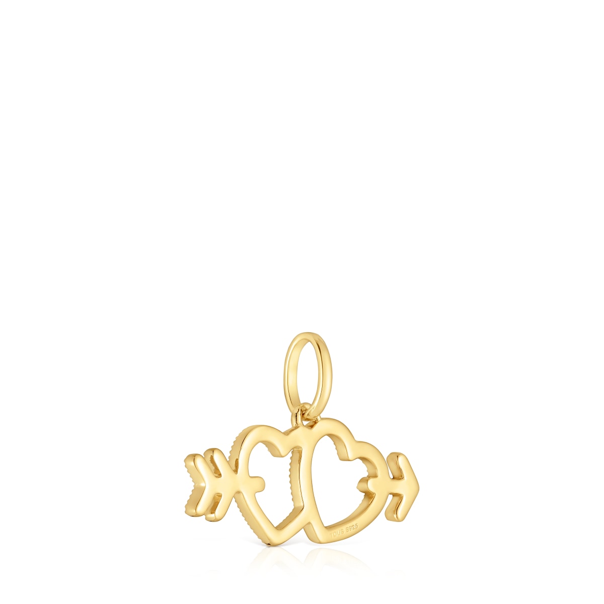 Two-tone heart-arrow motif Pendant Medallions