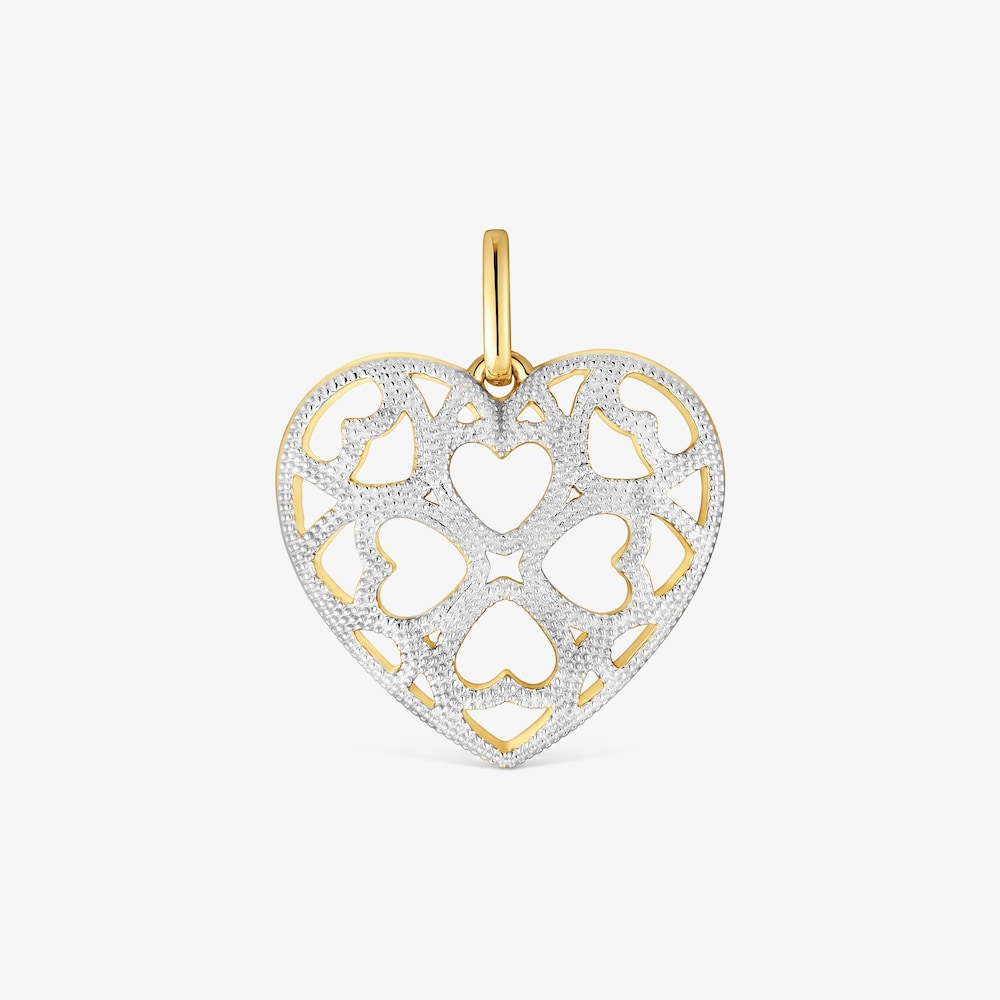 Two-tone heart Pendant Medallions