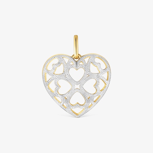 Two-tone heart Pendant Medallions
