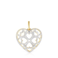 Two-tone heart Pendant Medallions