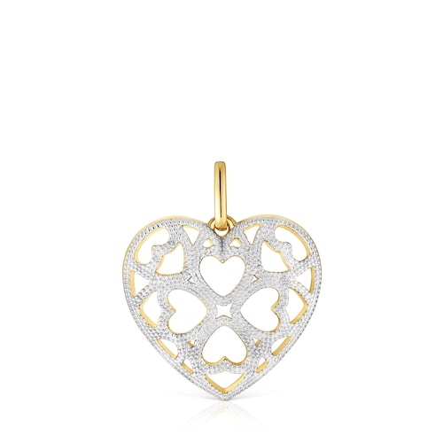 Colgante corazón bicolor Medallions